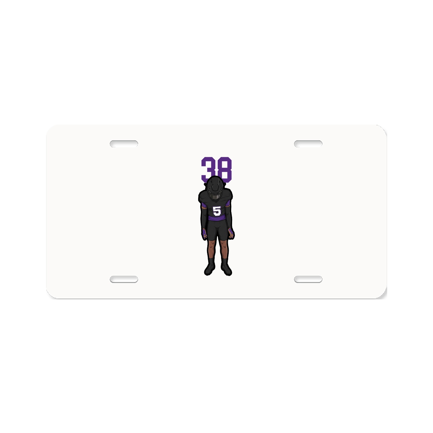 License Plate — Number Top in Classic