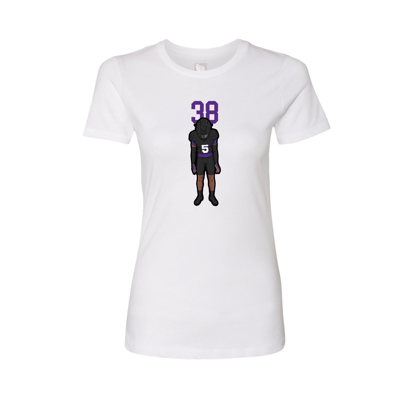 Womens Tee — Number Top in White
