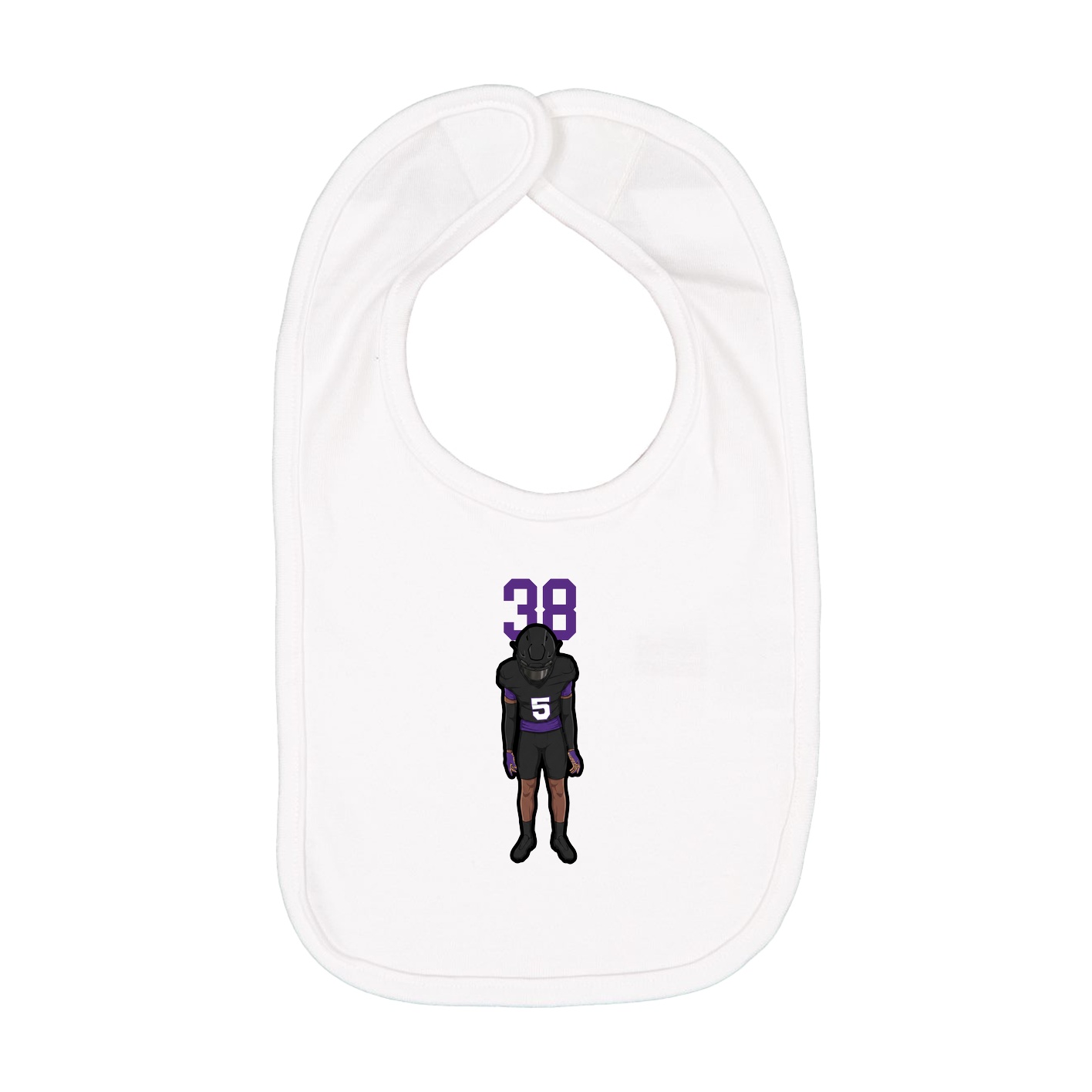 Infant Bib — Number Top in White