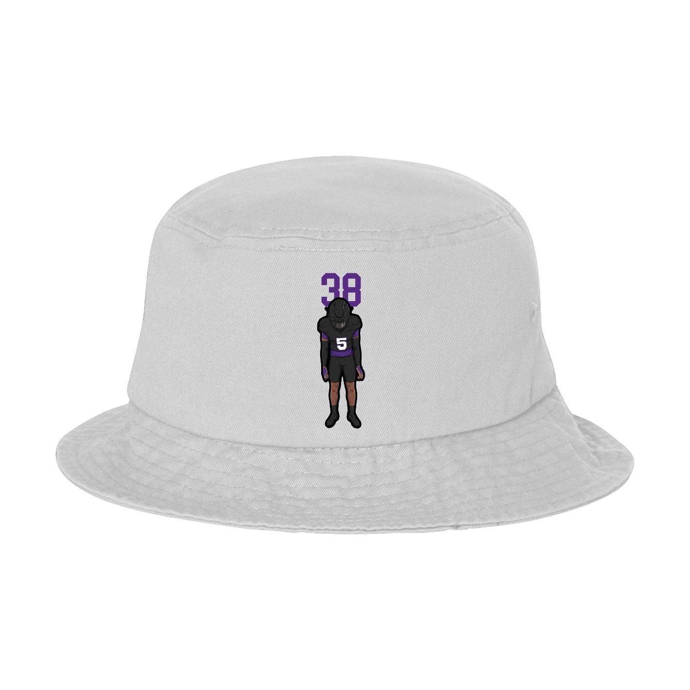Bucket Cap — Number Top in White