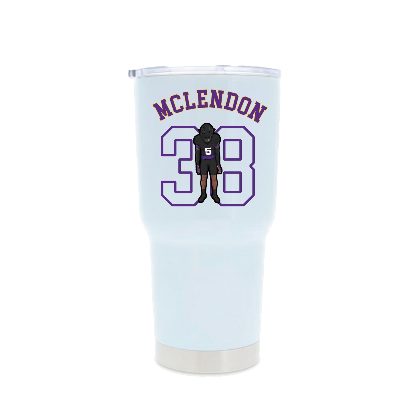 30oz Stainless Steel Tumbler — Shirsey Arch in White