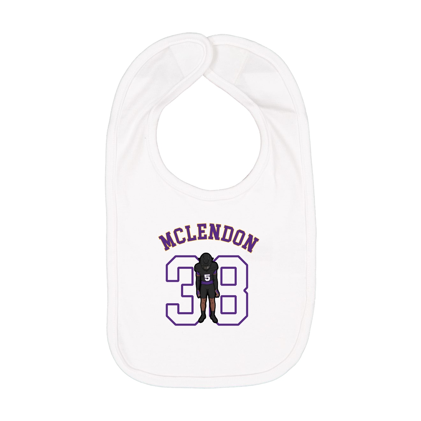 Infant Bib — Shirsey Arch in White