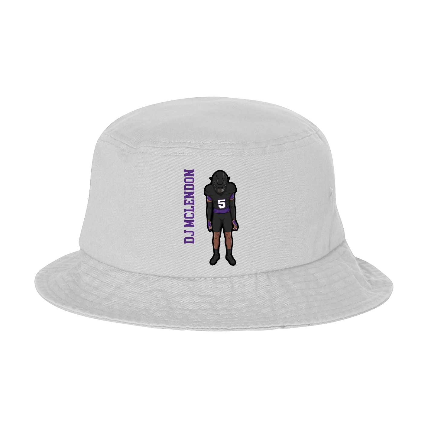 Bucket Cap — Name Vertical in White