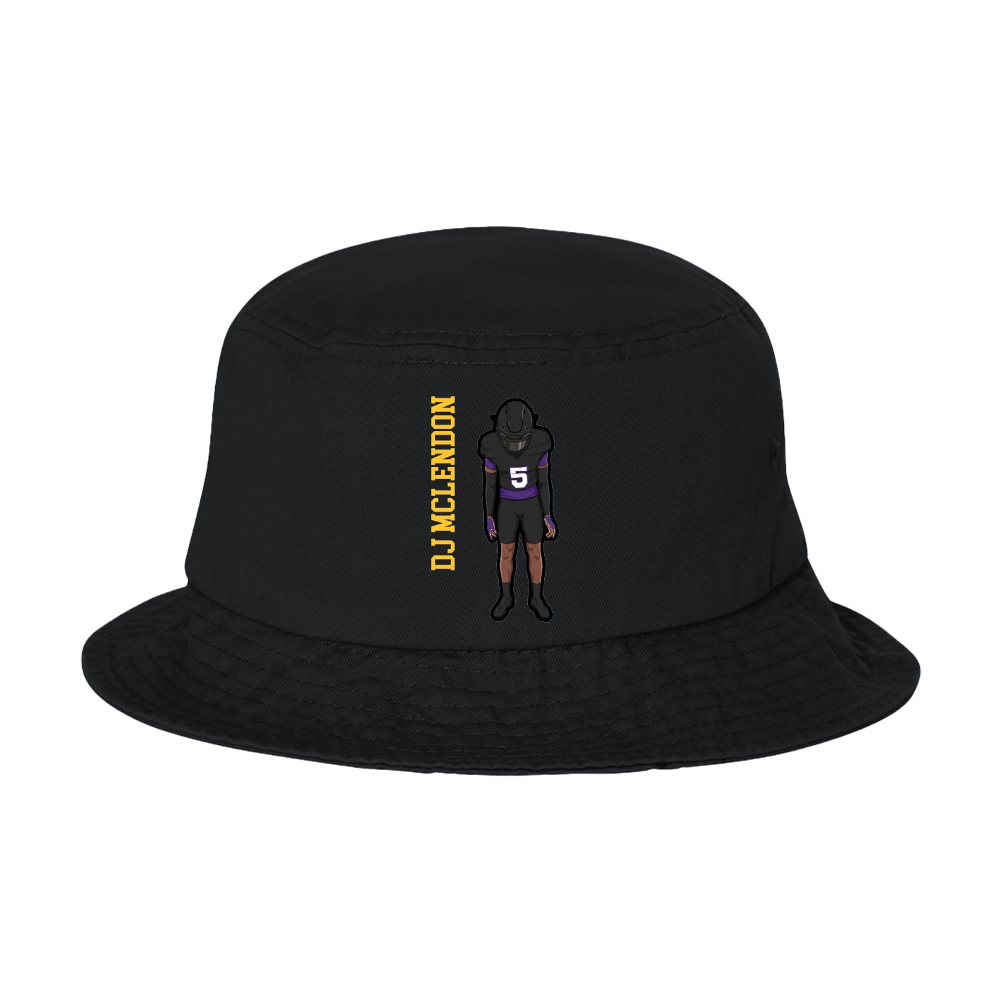 Bucket Cap — Name Vertical in Black