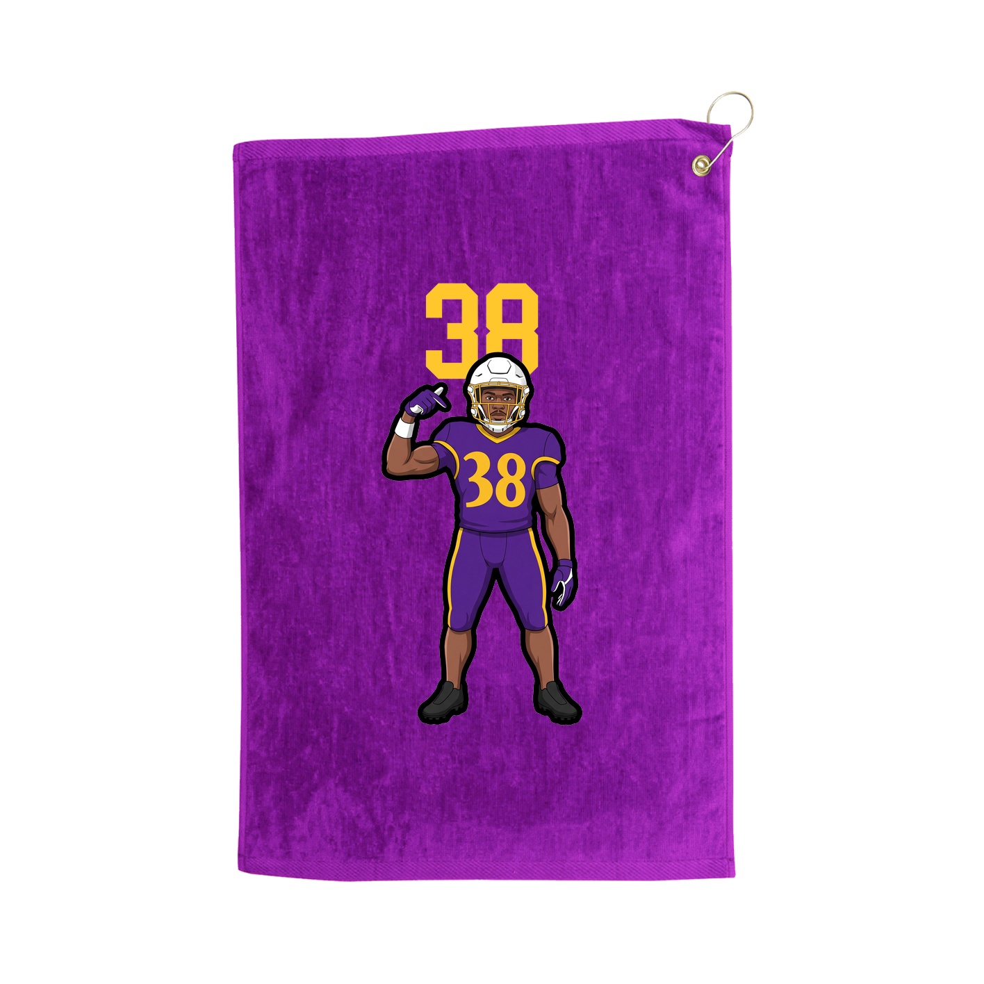 Golf Towel — Number Top in Purple