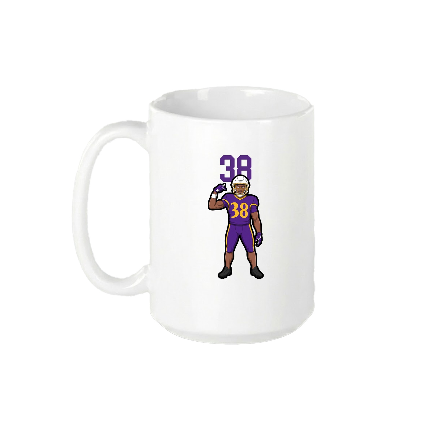 15oz Coffee Mug — Number Top in White