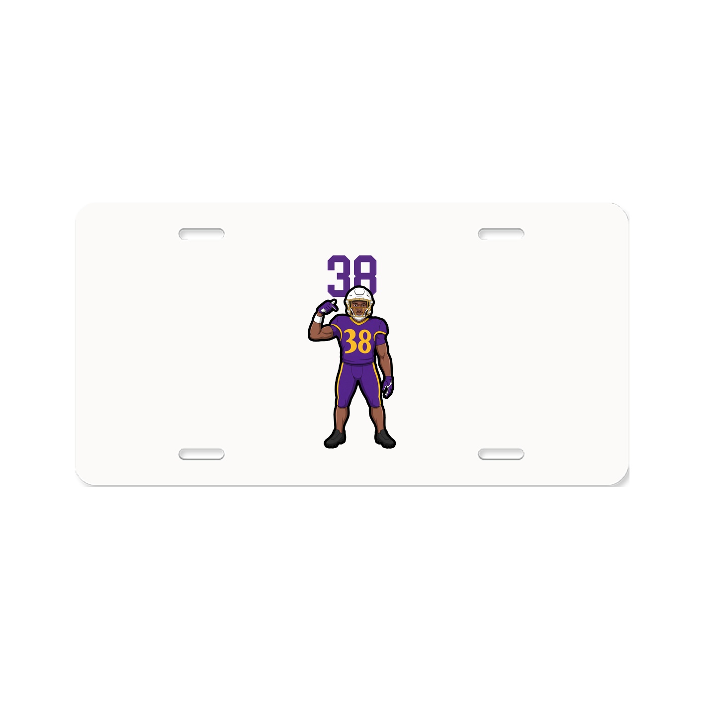 License Plate — Number Top in Classic