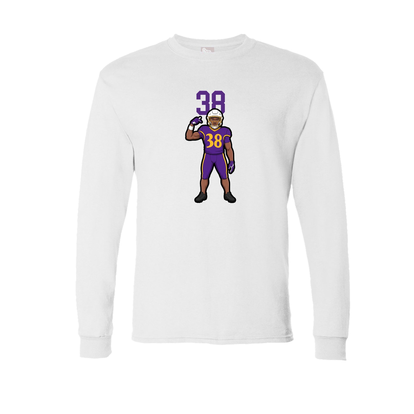 Long Sleeve Tee — Number Top in White