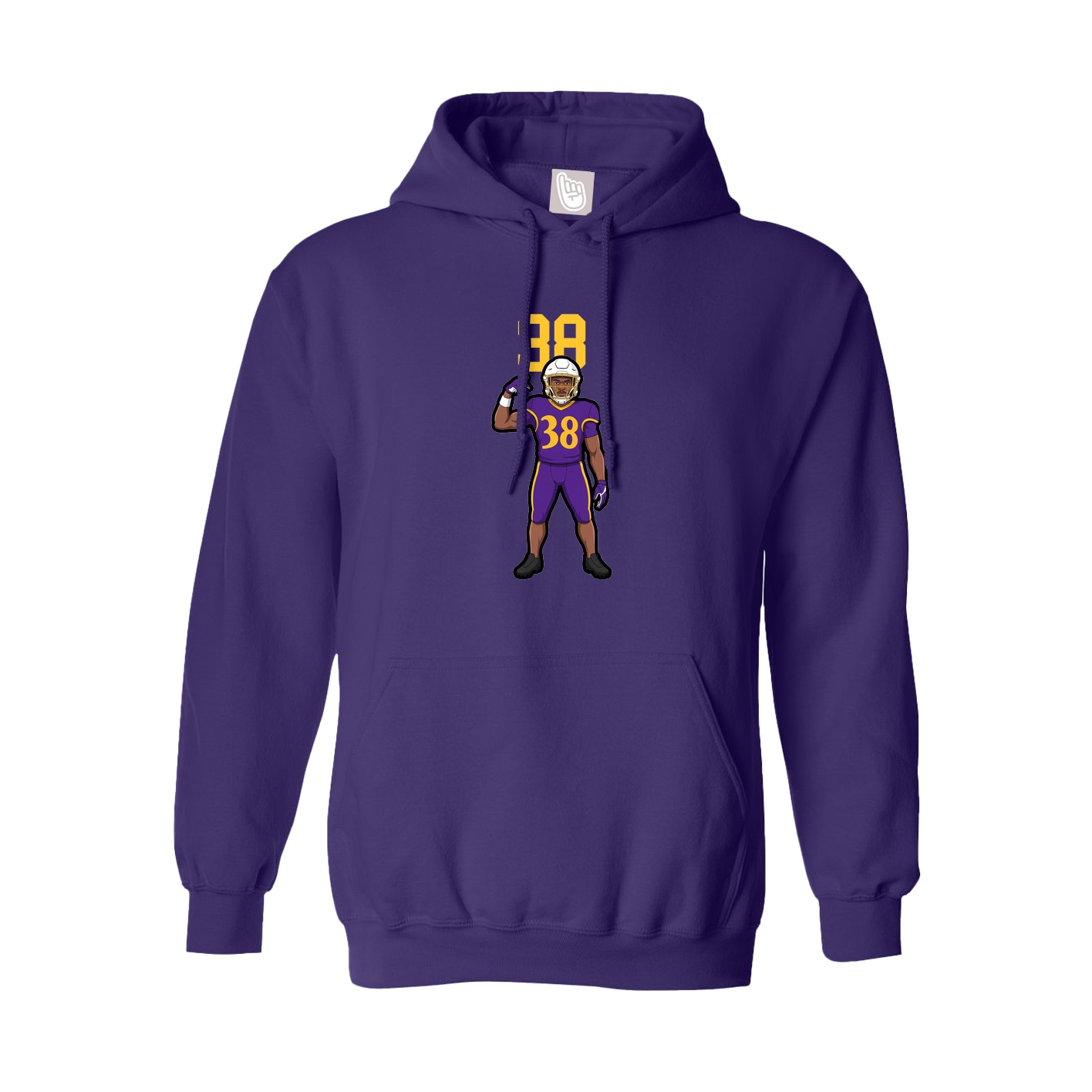 Youth Hoodie — Number Top in Purple