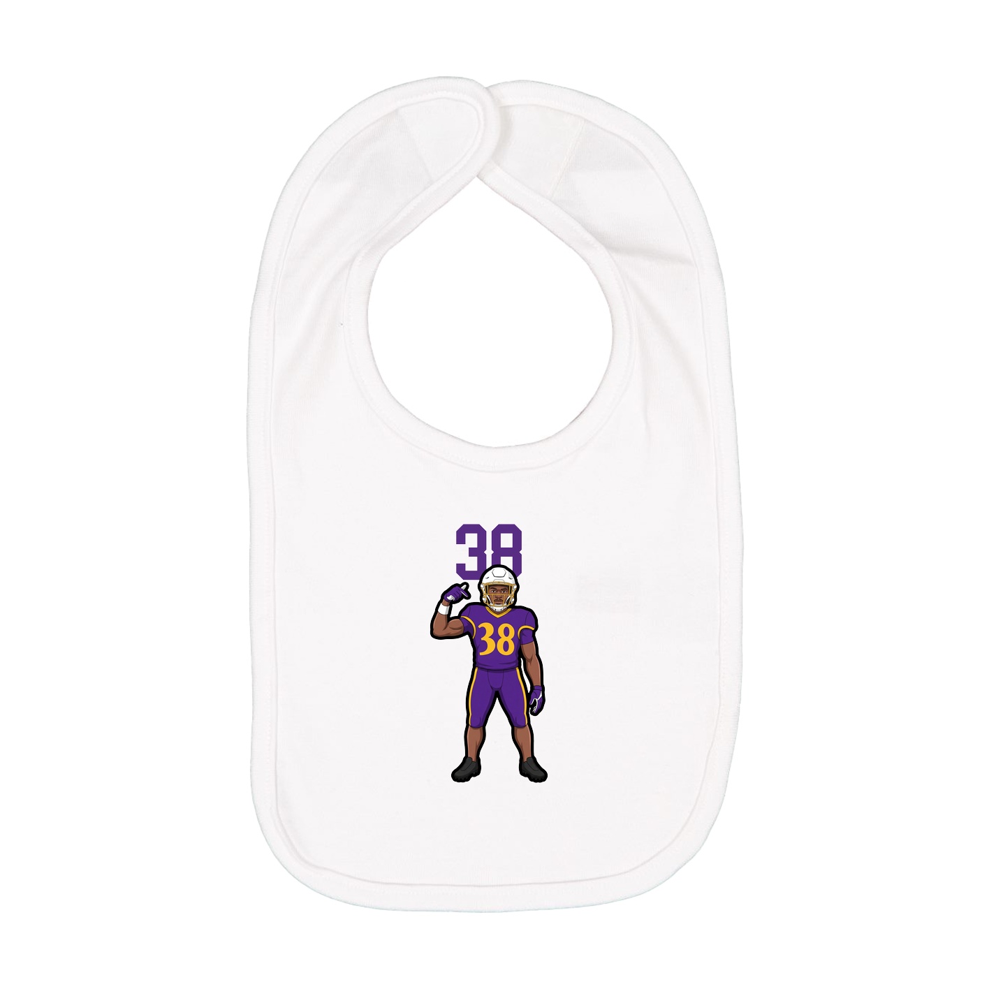 Infant Bib — Number Top in White