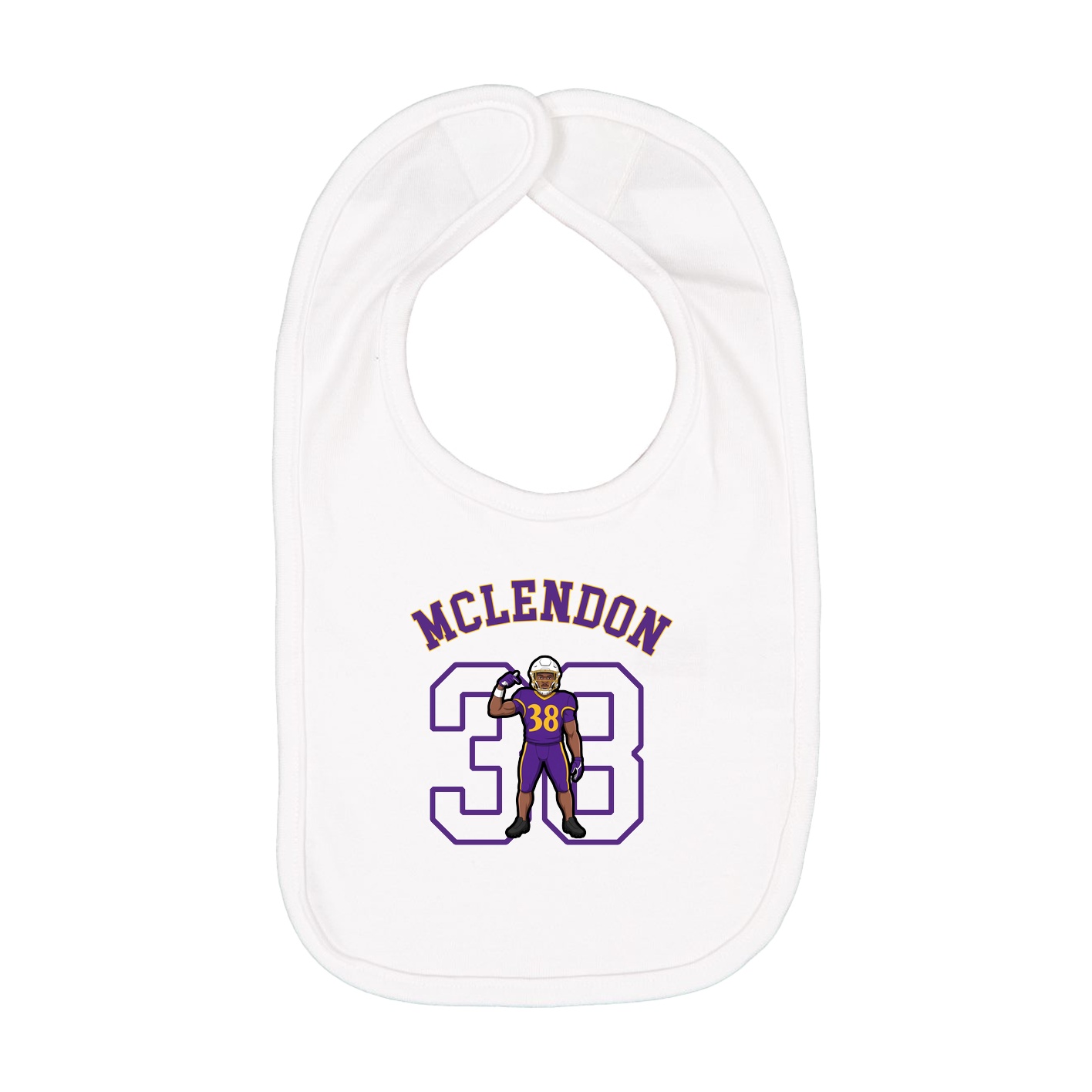 Infant Bib — Shirsey Arch in White
