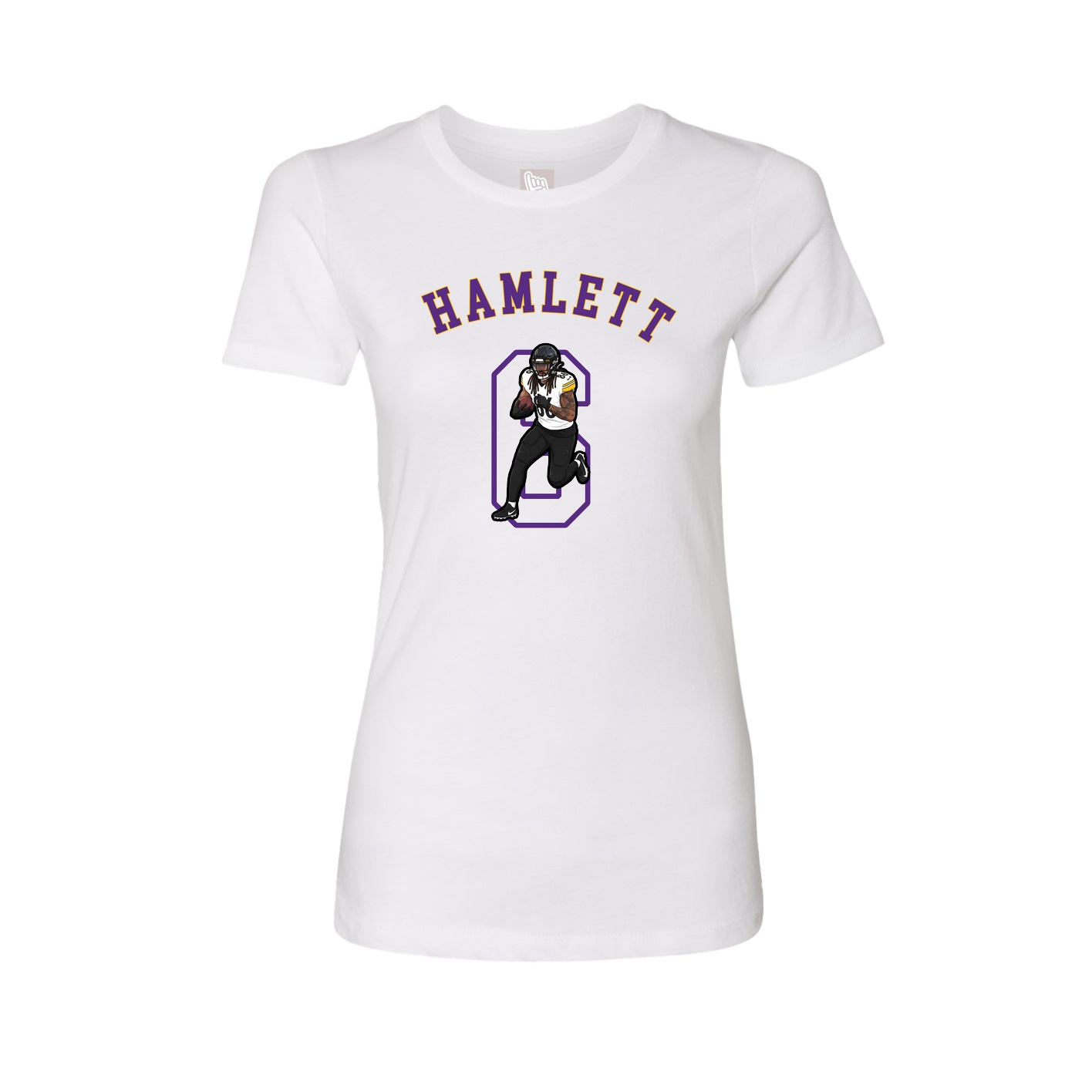 Fitted Women's Tee — Shirsey Arch in White