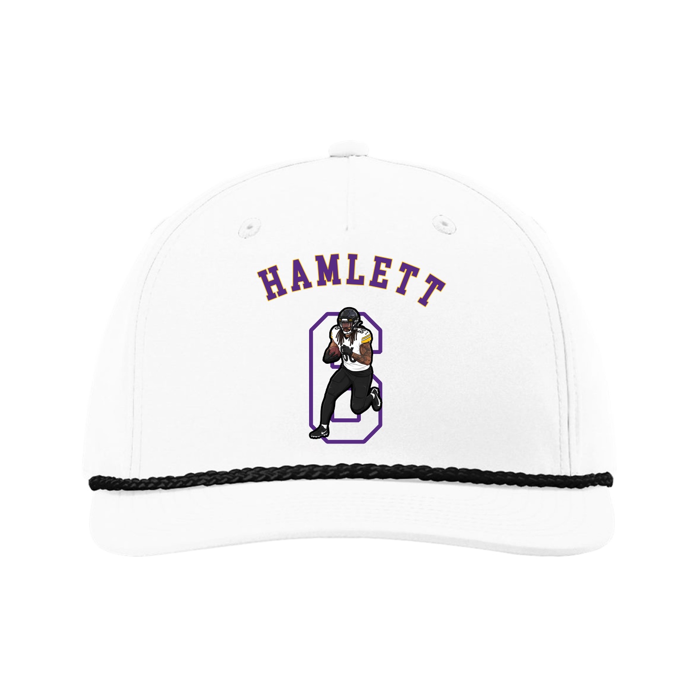 Five-Panel Classic Rope Cap — Shirsey Arch in White