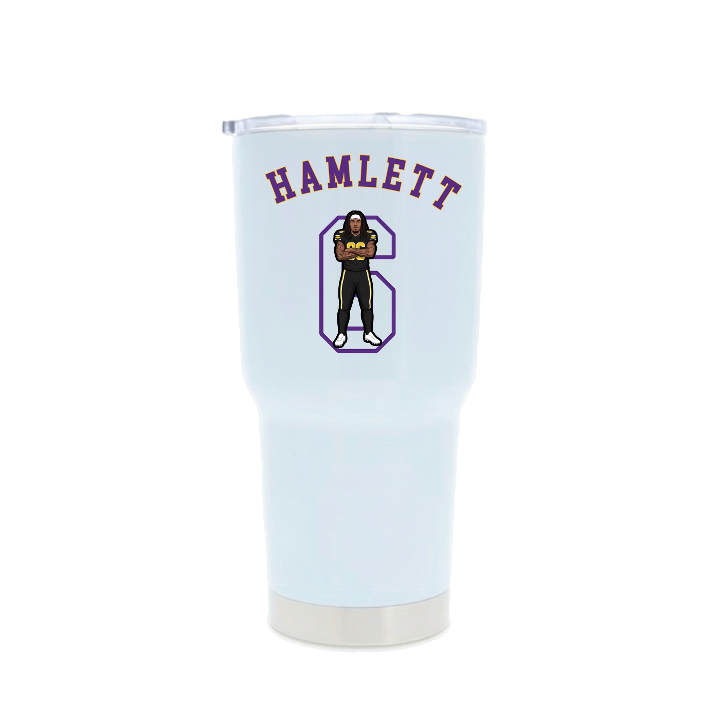 30oz Stainless Steel Tumbler — Shirsey Arch in White