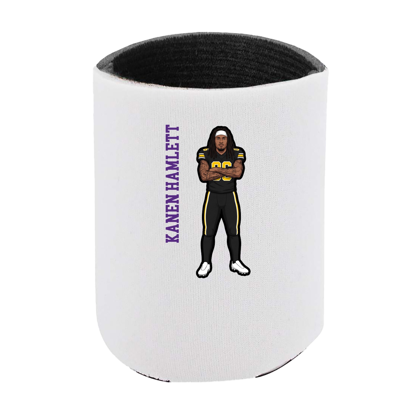 Can Holder — Name Vertical in White