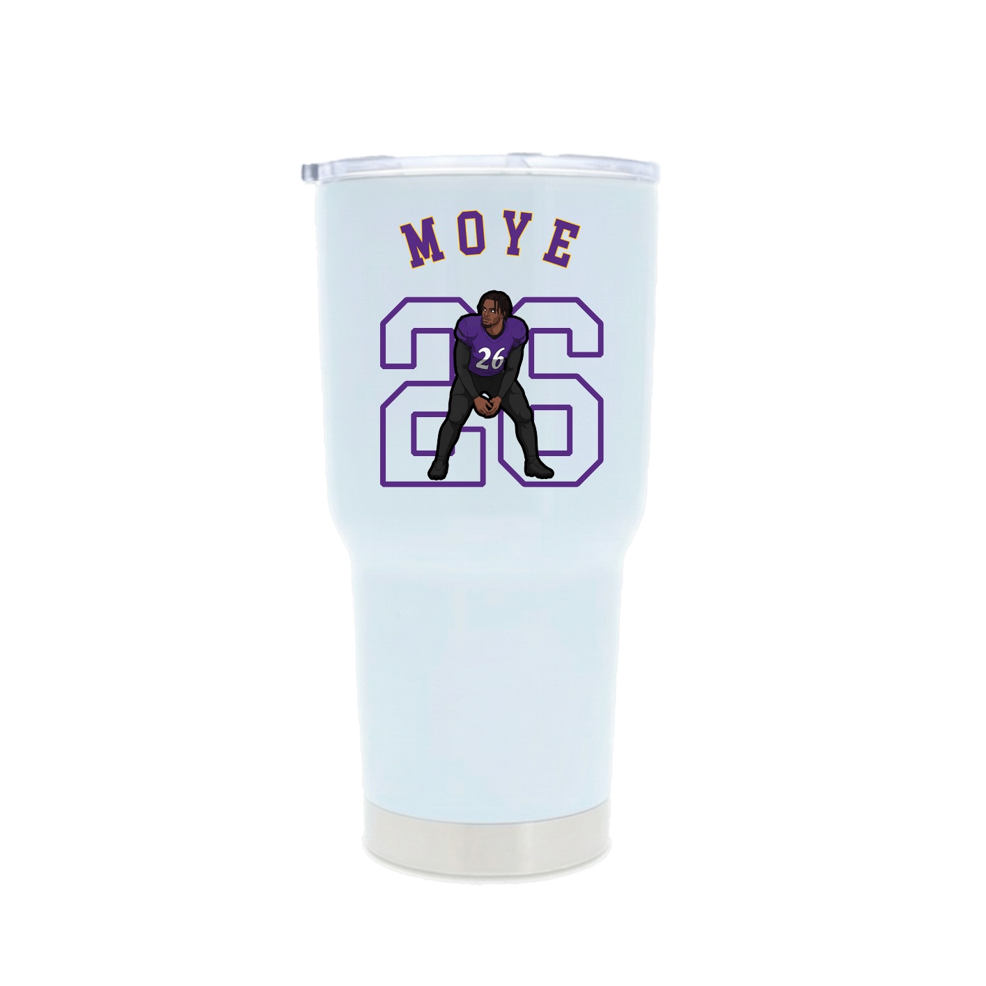 30oz Stainless Steel Tumbler — Shirsey Arch in White