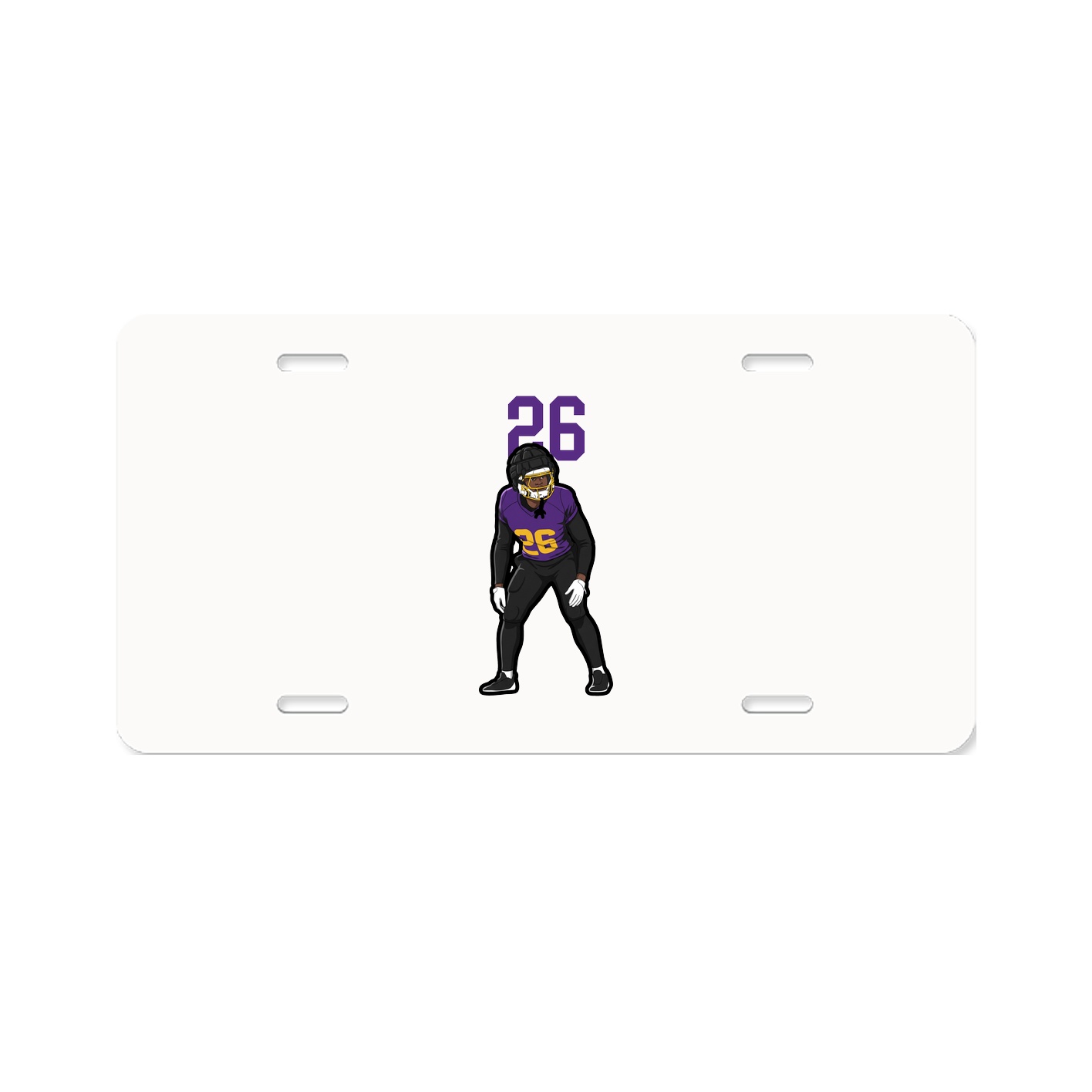 License Plate — Number Top in Classic