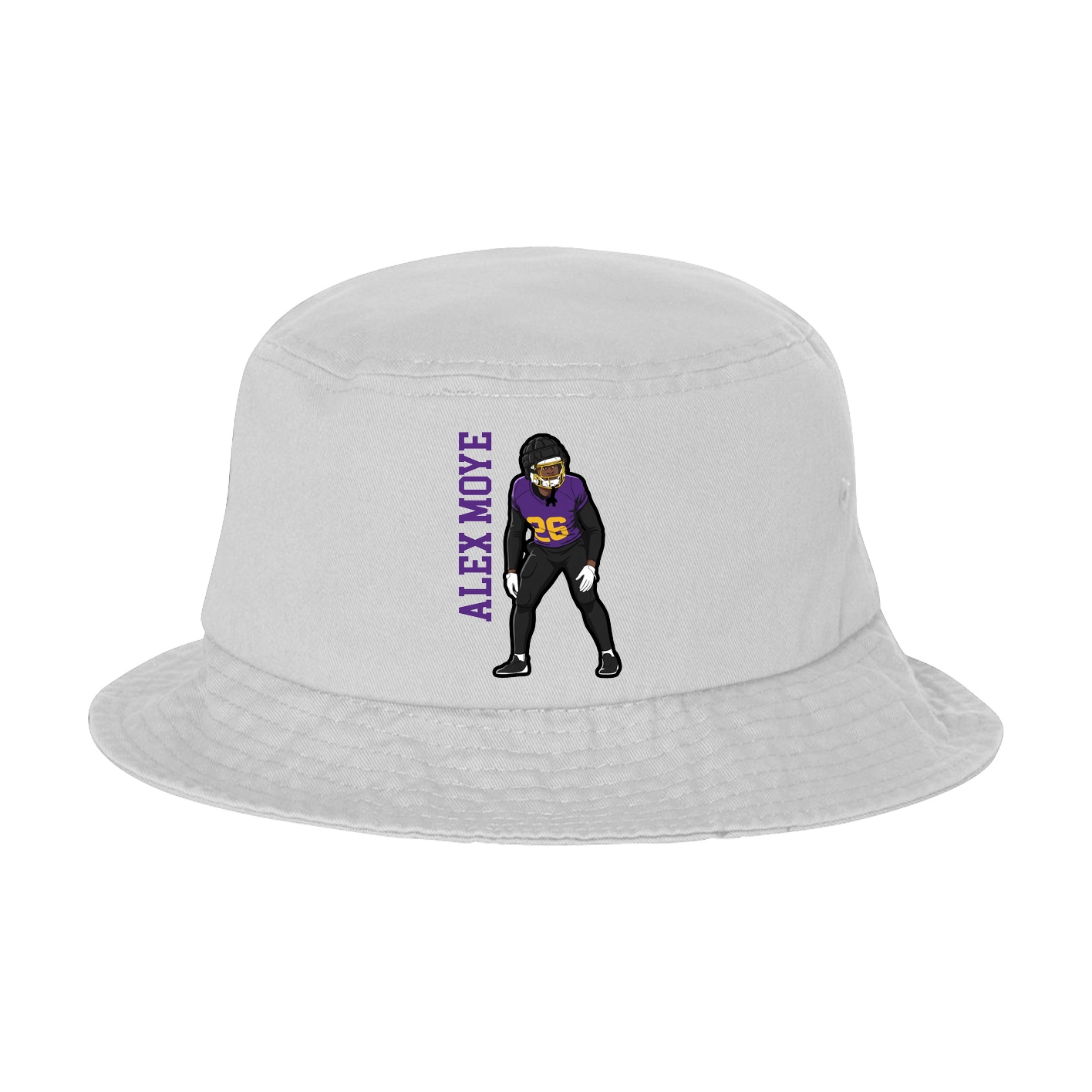 Bucket Cap — Name Vertical in White