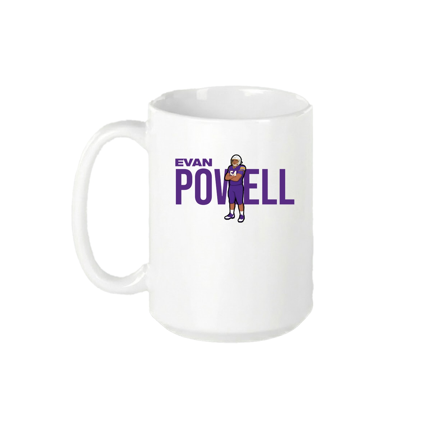 15oz Coffee Mug — Player Name in White