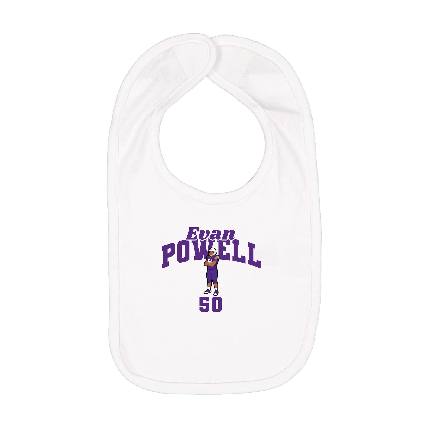 Infant Bib — Signature Arch in White