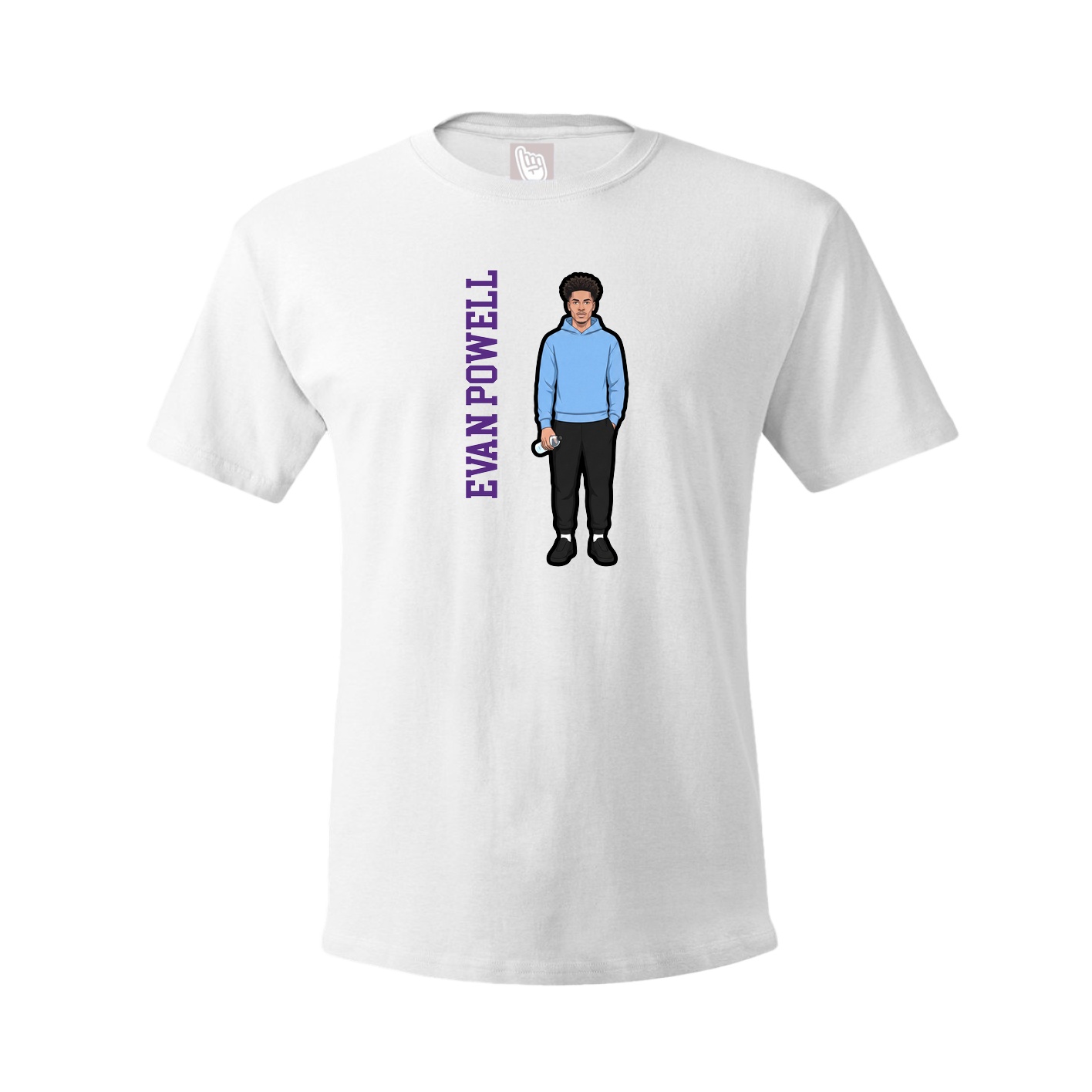 Tee — Name Vertical in White
