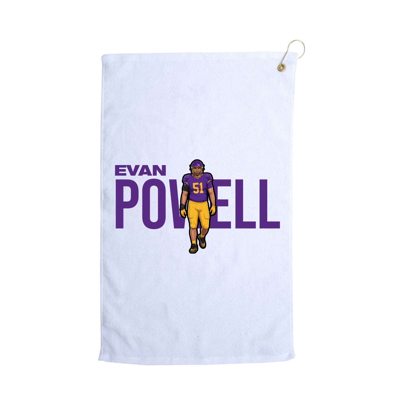 Golf Towel — Player Name in White