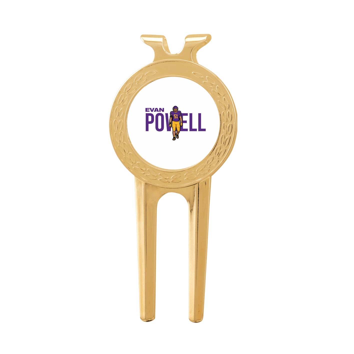 Divot Tool with Ball Marker — Player Name in Classic
