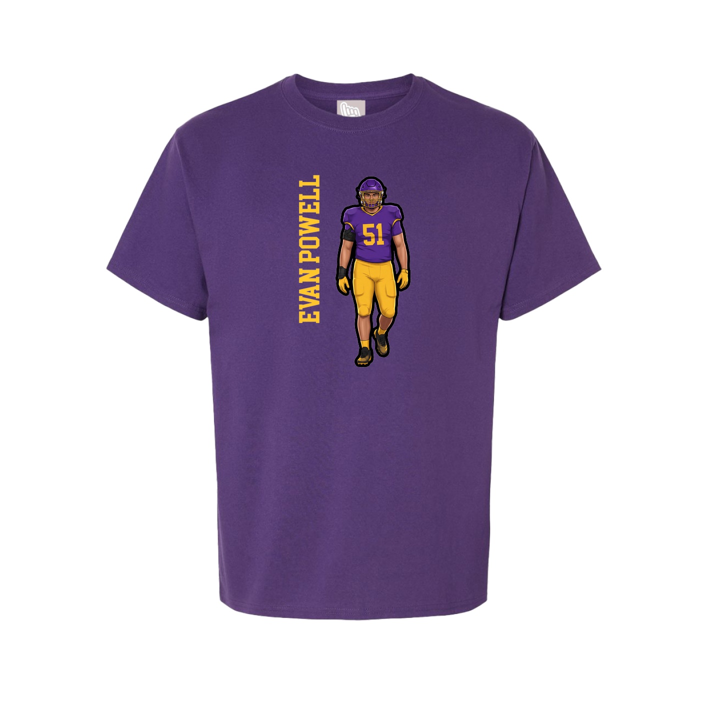 Tee — Name Vertical in Purple