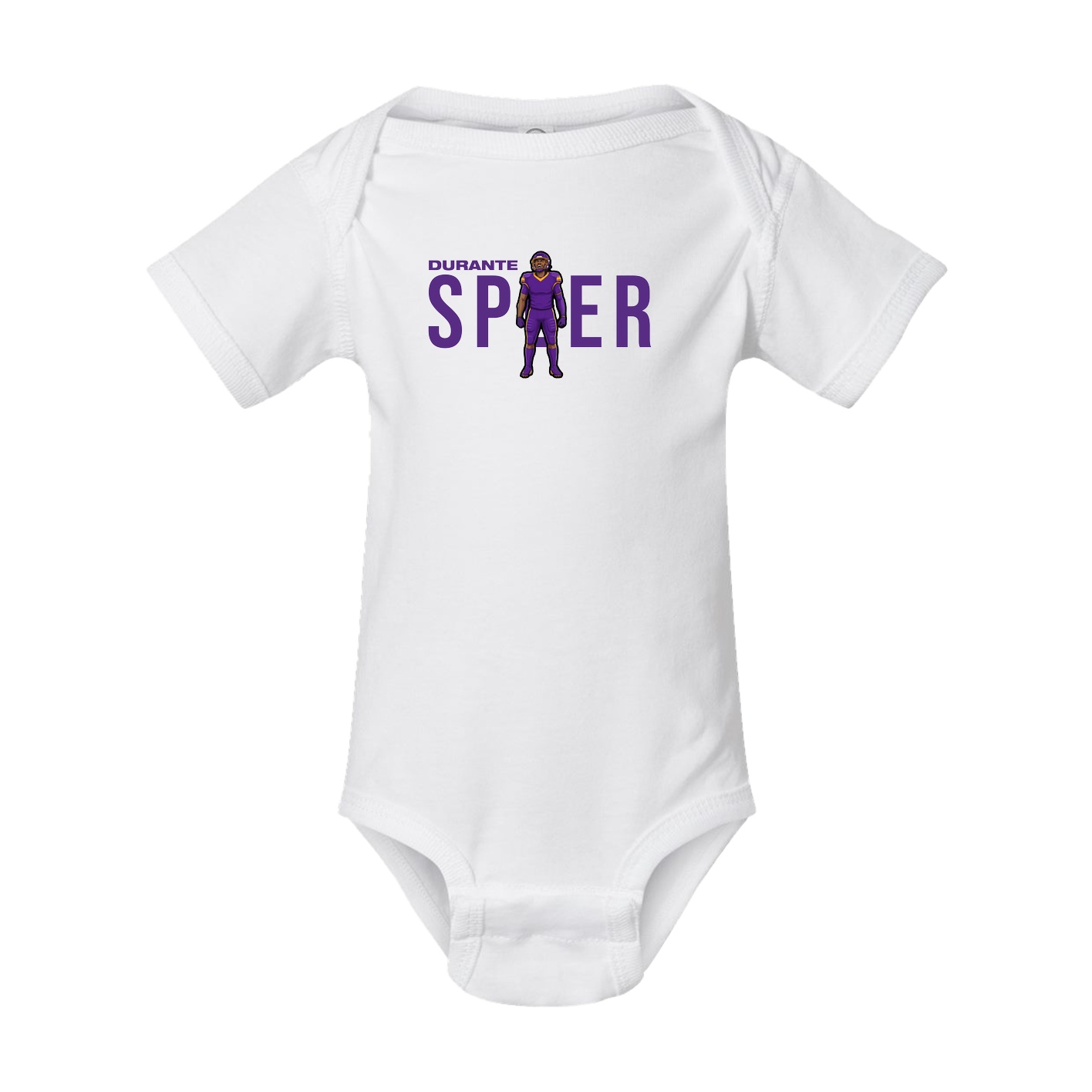 Baby Onesie — Player Name in White