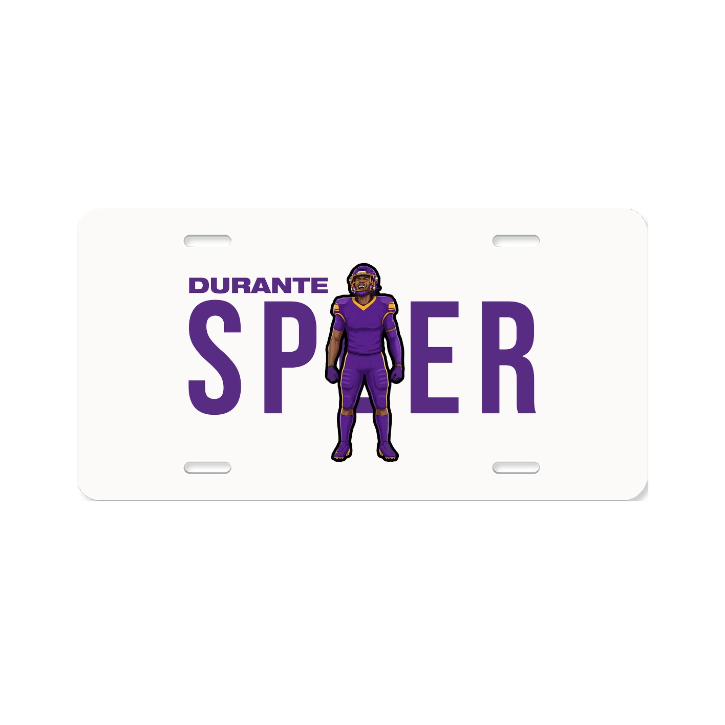 License Plate — Player Name in Classic