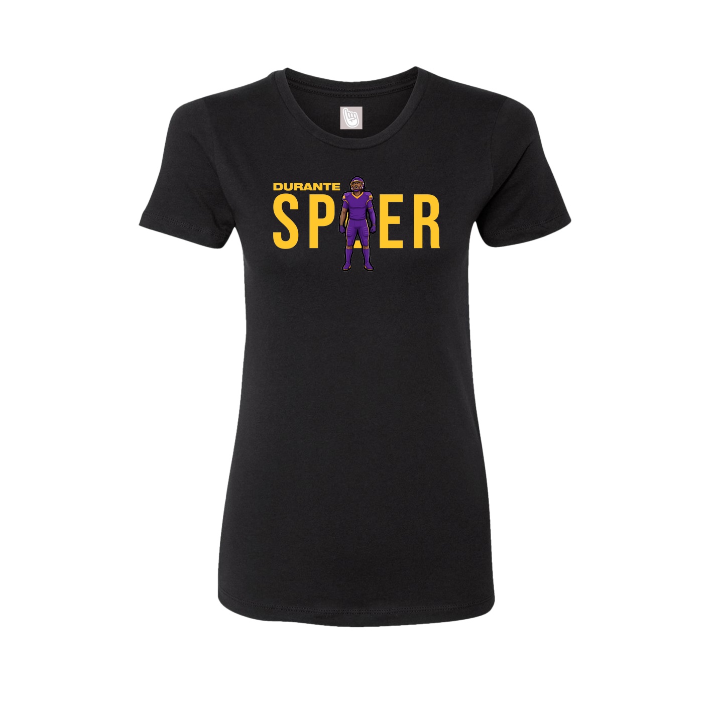 Fitted Women's Tee — Player Name in Black