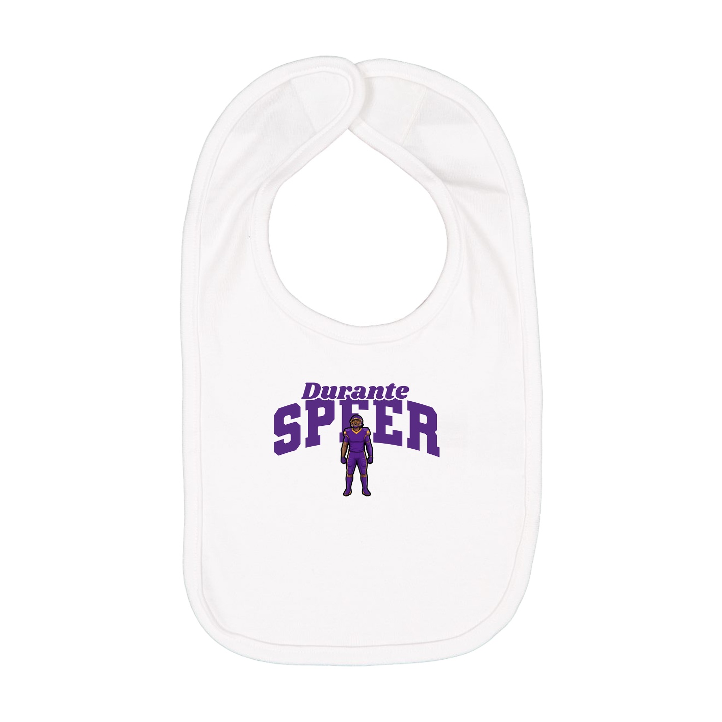 Infant Bib — Signature Arch in White