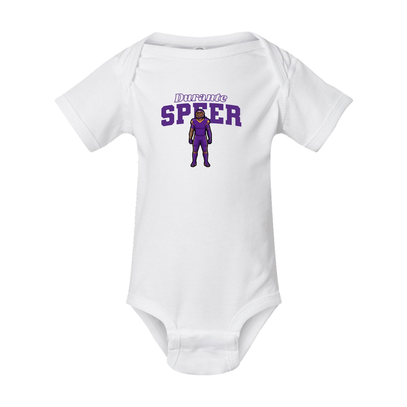 Baby Onesie — Name Arch in White