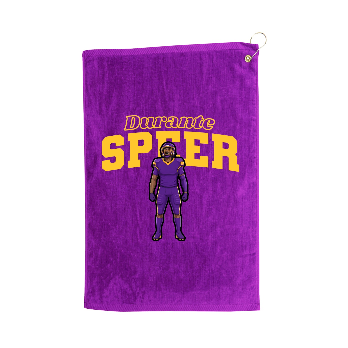 Golf Towel — Name Arch in Purple