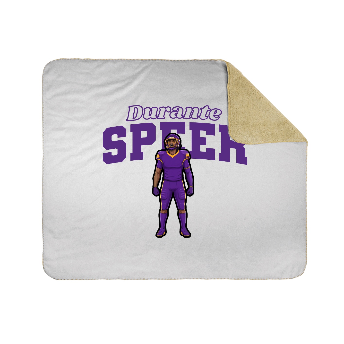 Throw Blanket — Name Arch in White