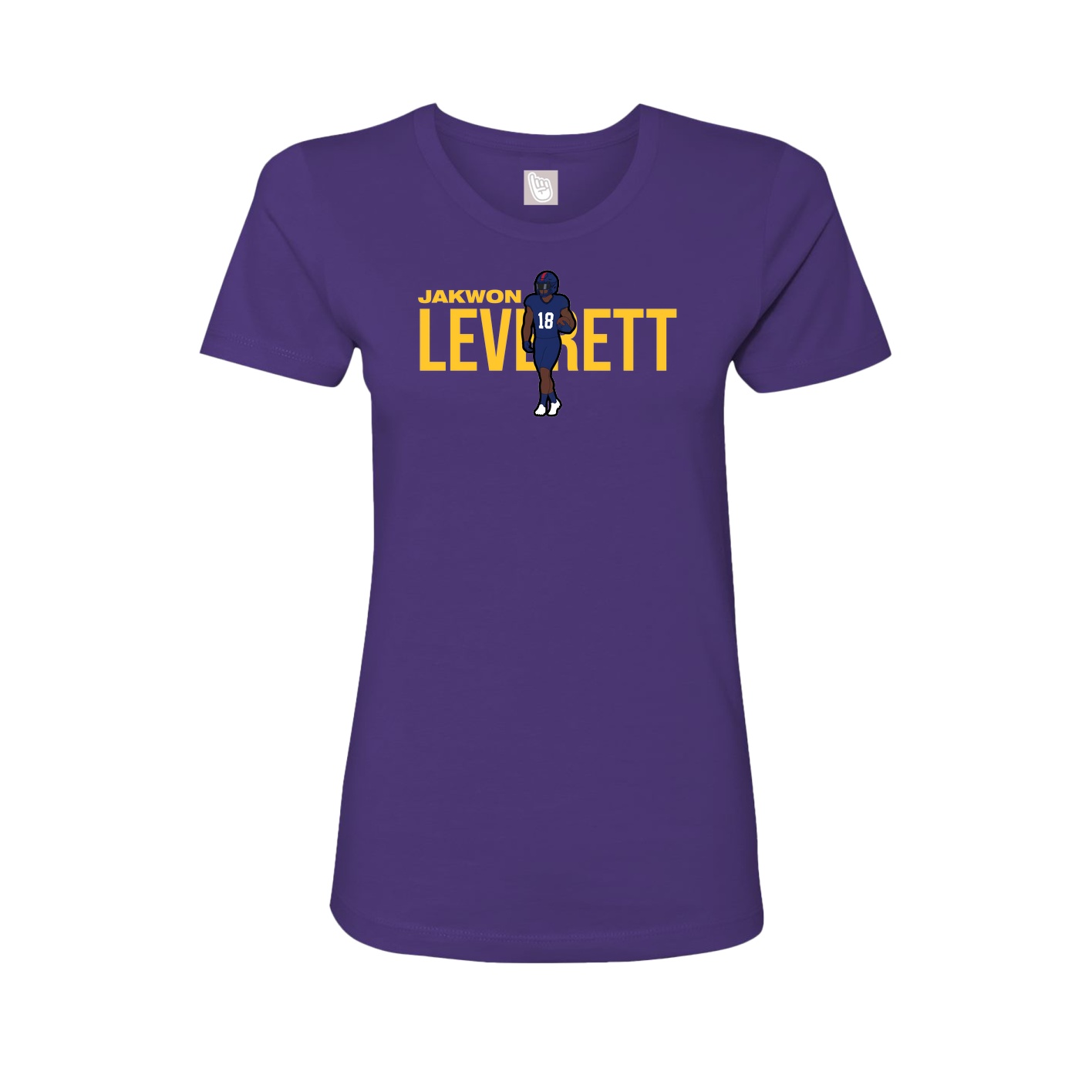 Fitted Women's Tee — Player Name in Purple