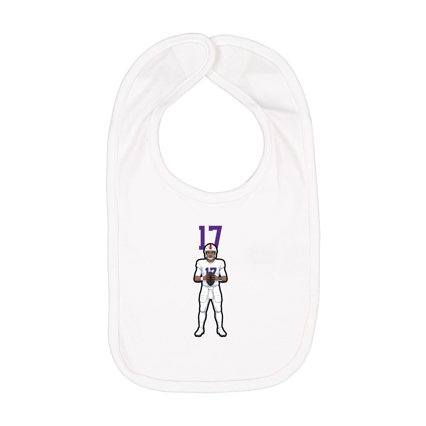 Infant Bib — Number Top in White