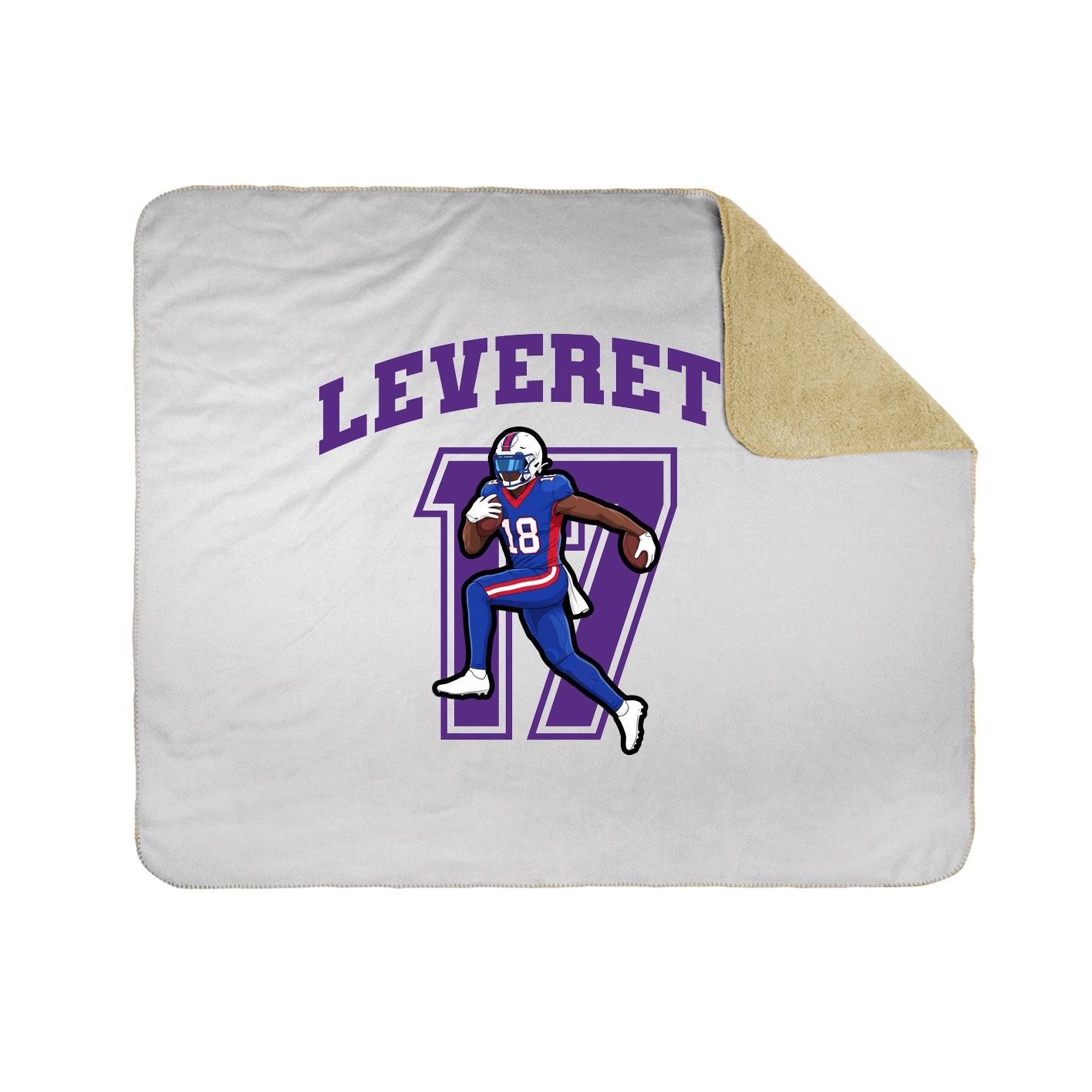 Throw Blanket — Number in White