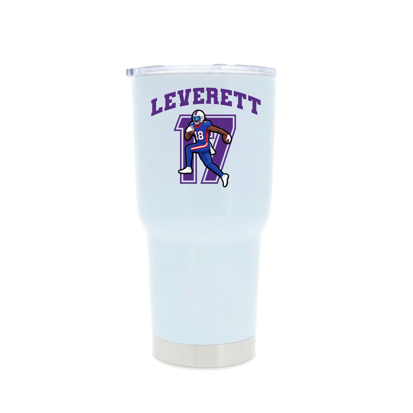 30oz Stainless Steel Tumbler — Number in White