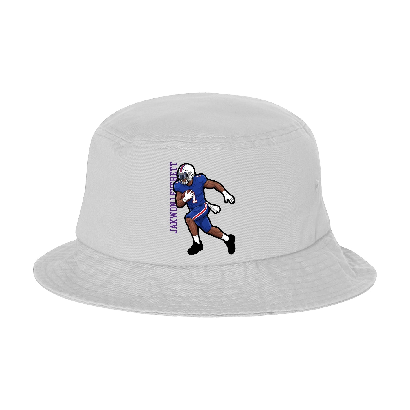 Bucket Cap — Name Vertical in White