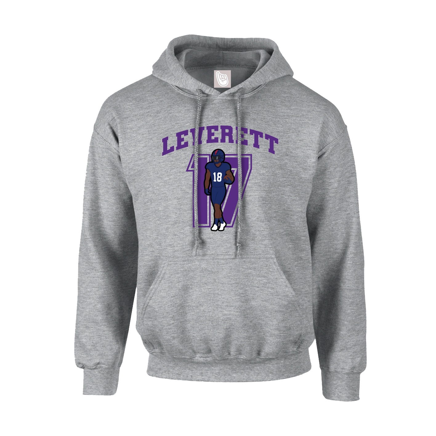 Hoodie — Number in Grey