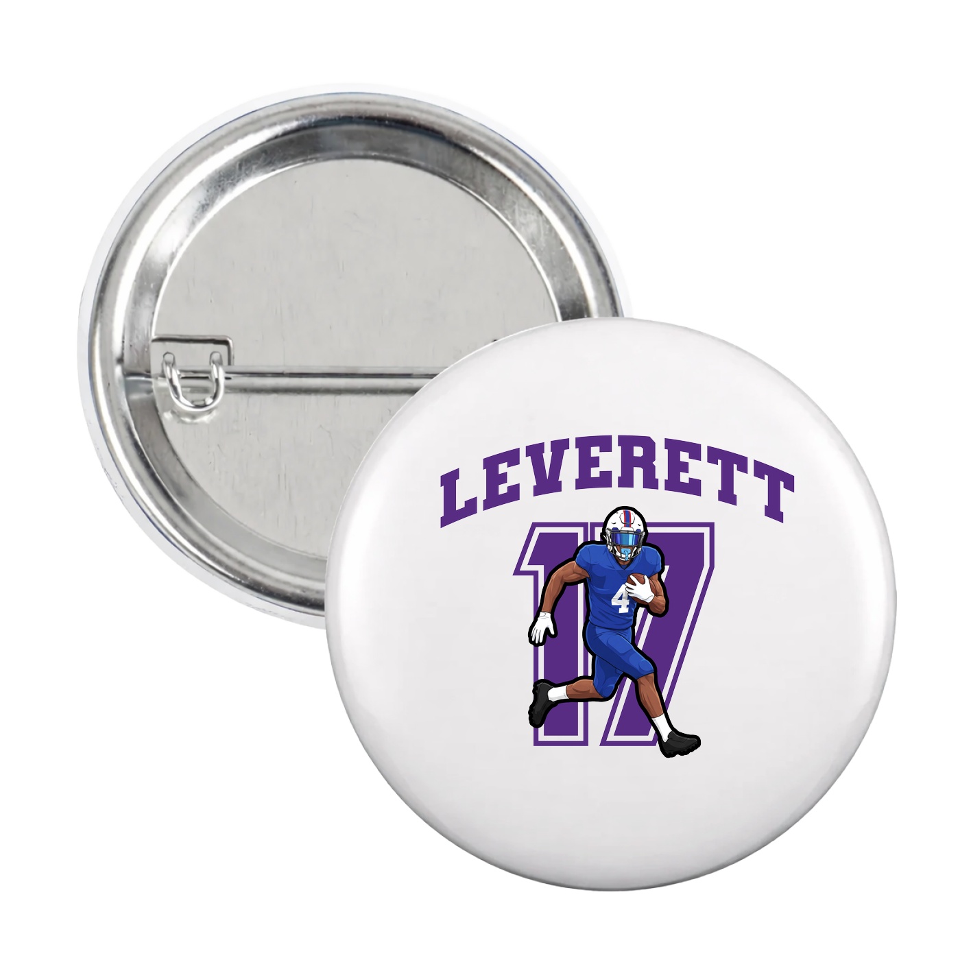 Game Day Button — Number in White