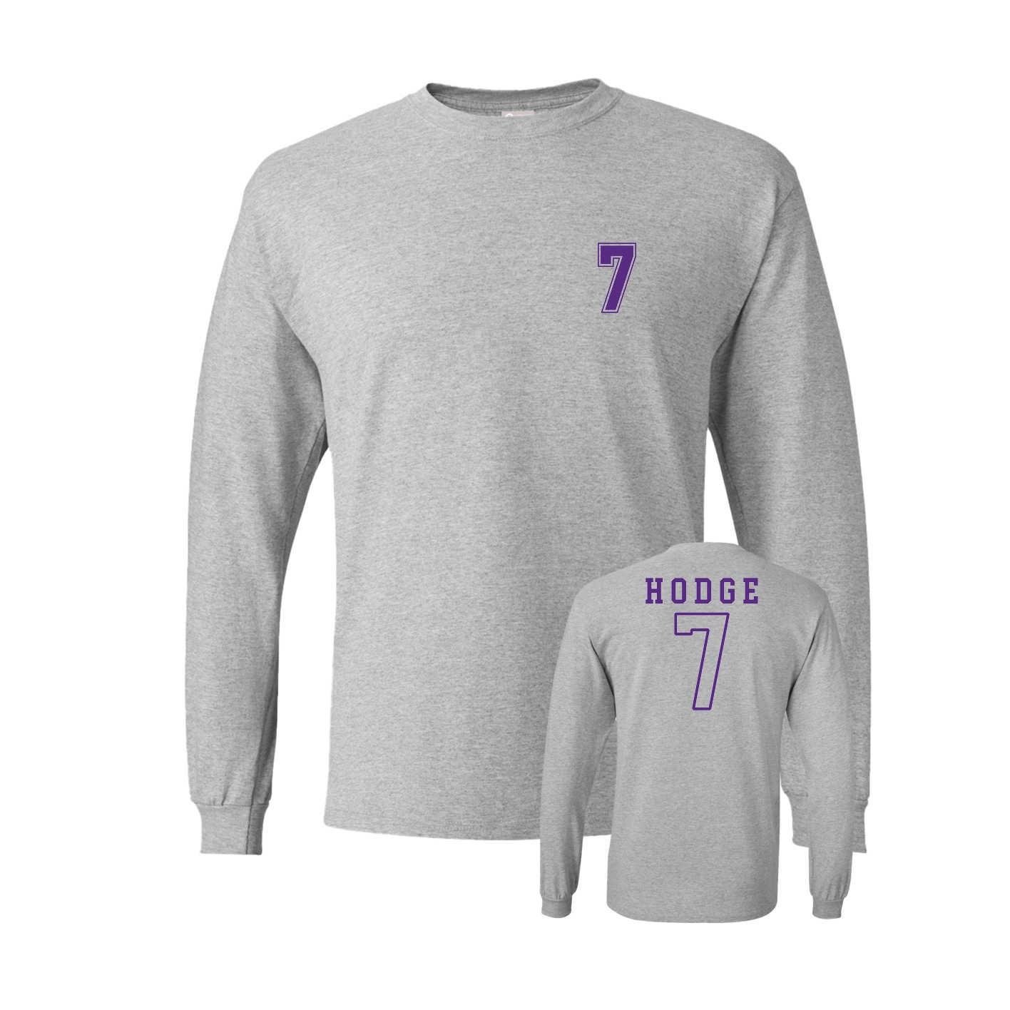 Long Sleeve Tee — Chest Back in Grey