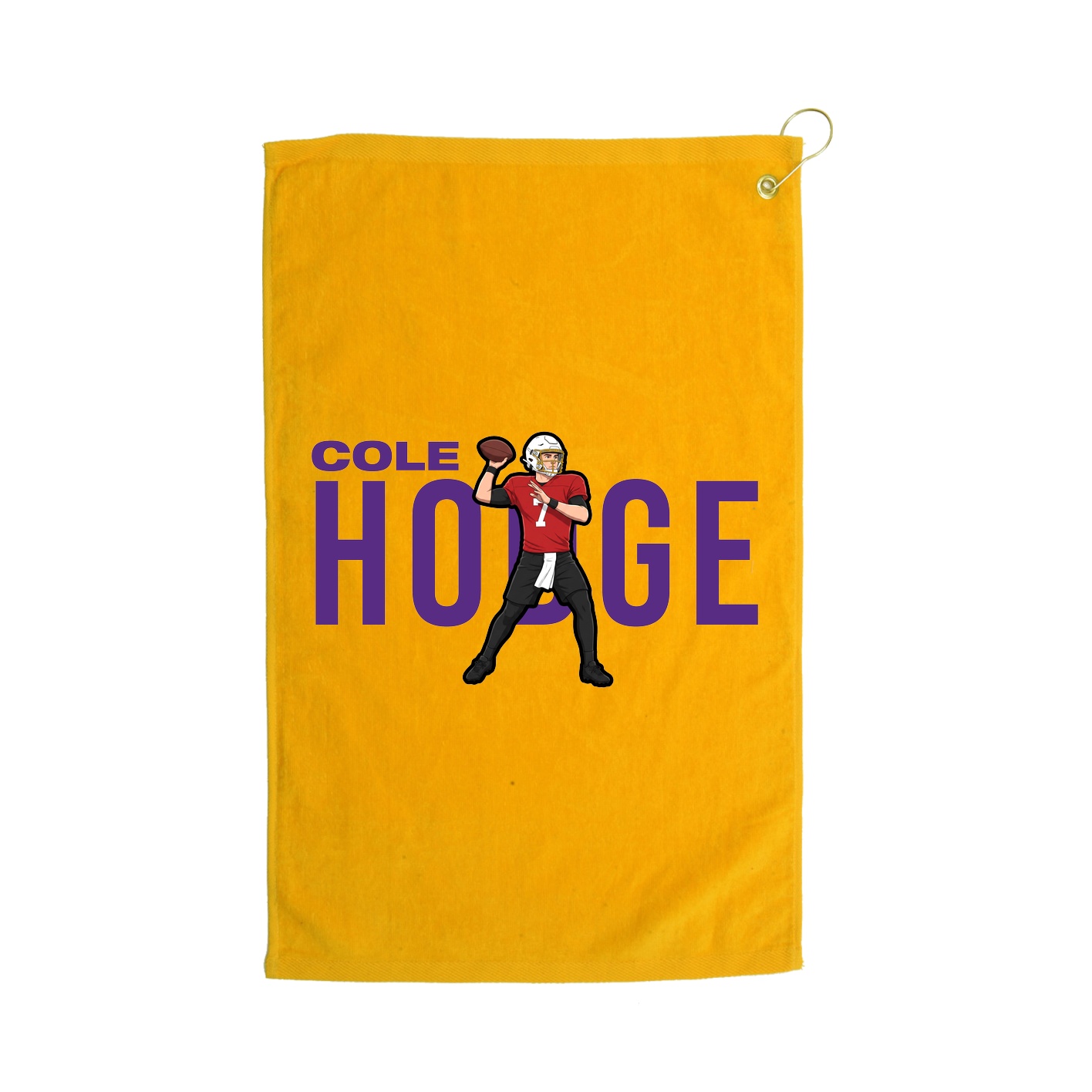 Golf Towel — Player Name in Gold