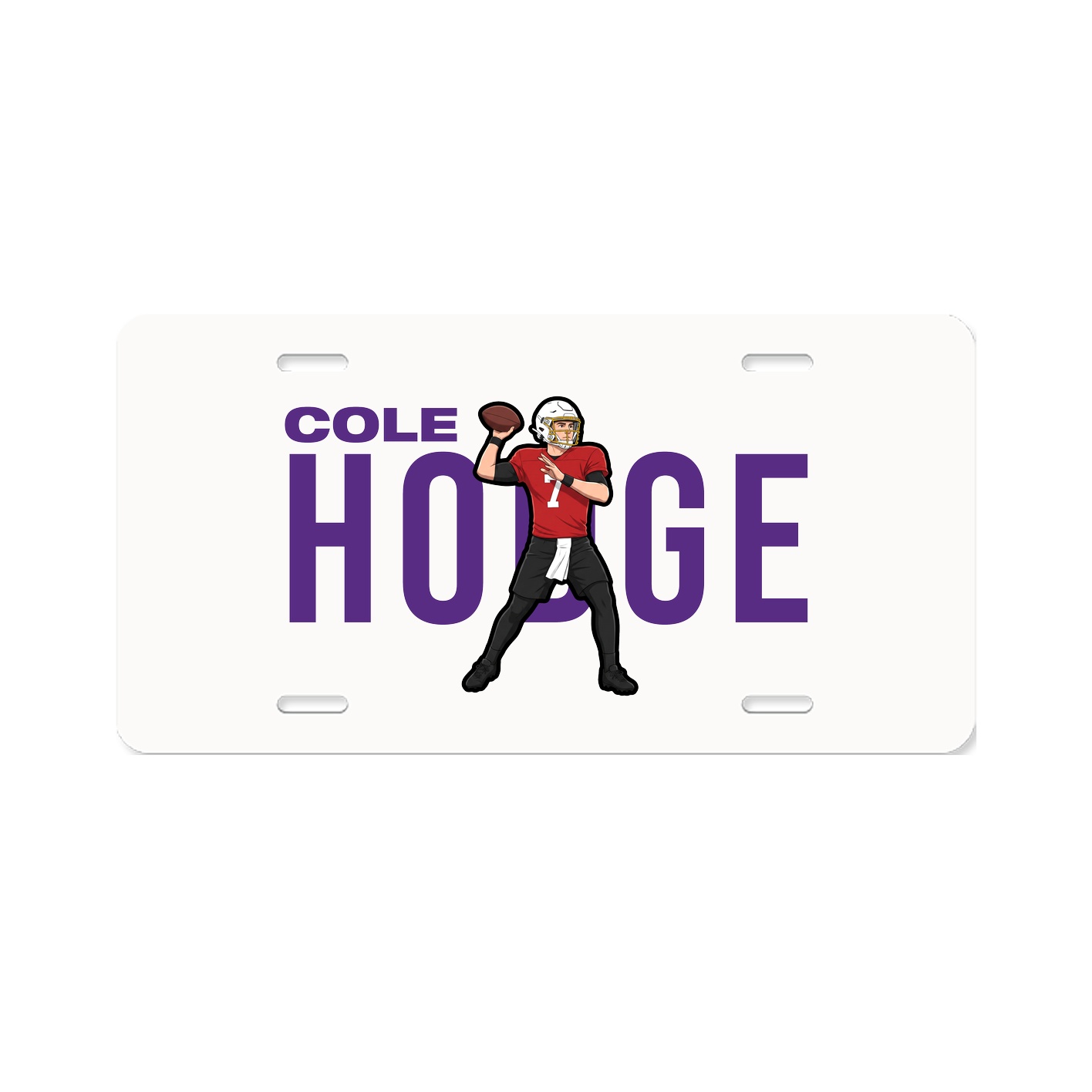 License Plate — Player Name in Classic