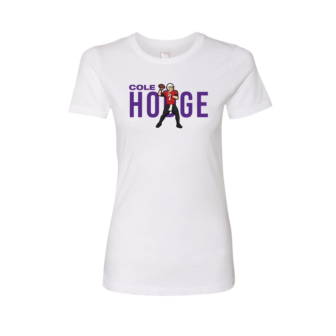 Fitted Women's Tee — Player Name in White