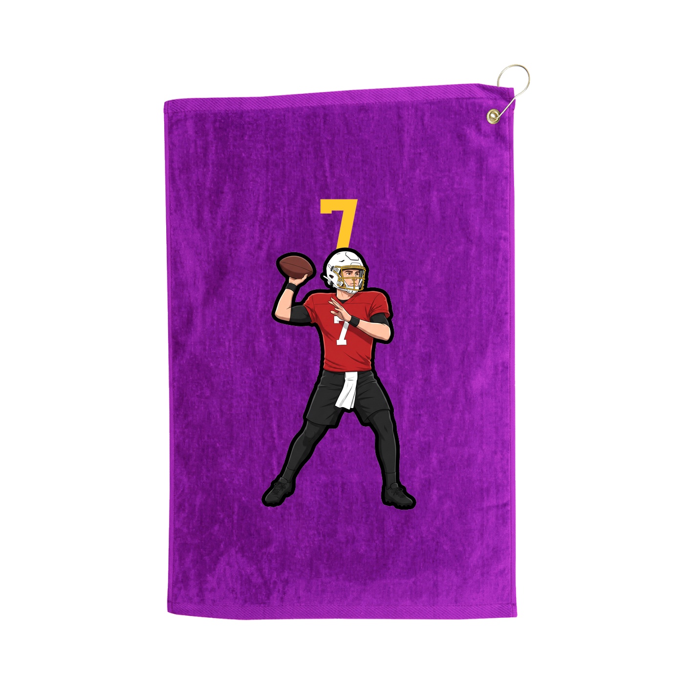 Golf Towel — Number Top in Purple