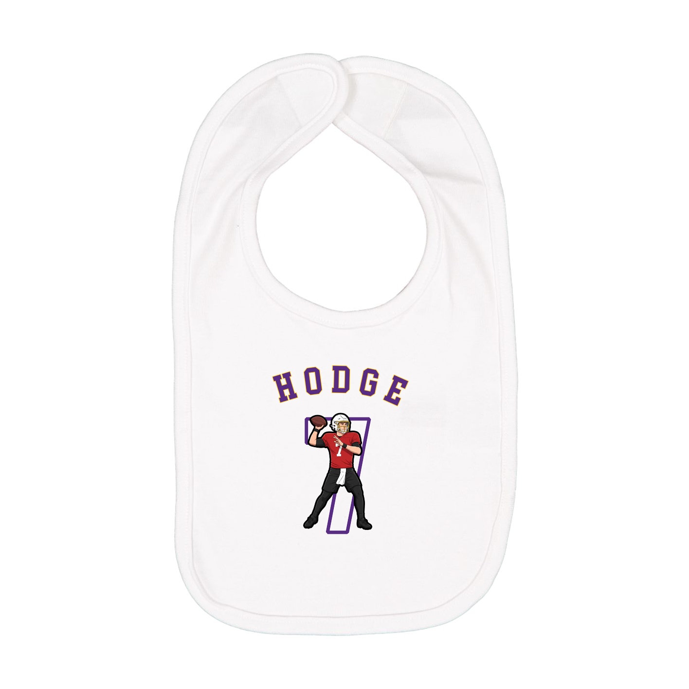 Infant Bib — Shirsey Arch in White