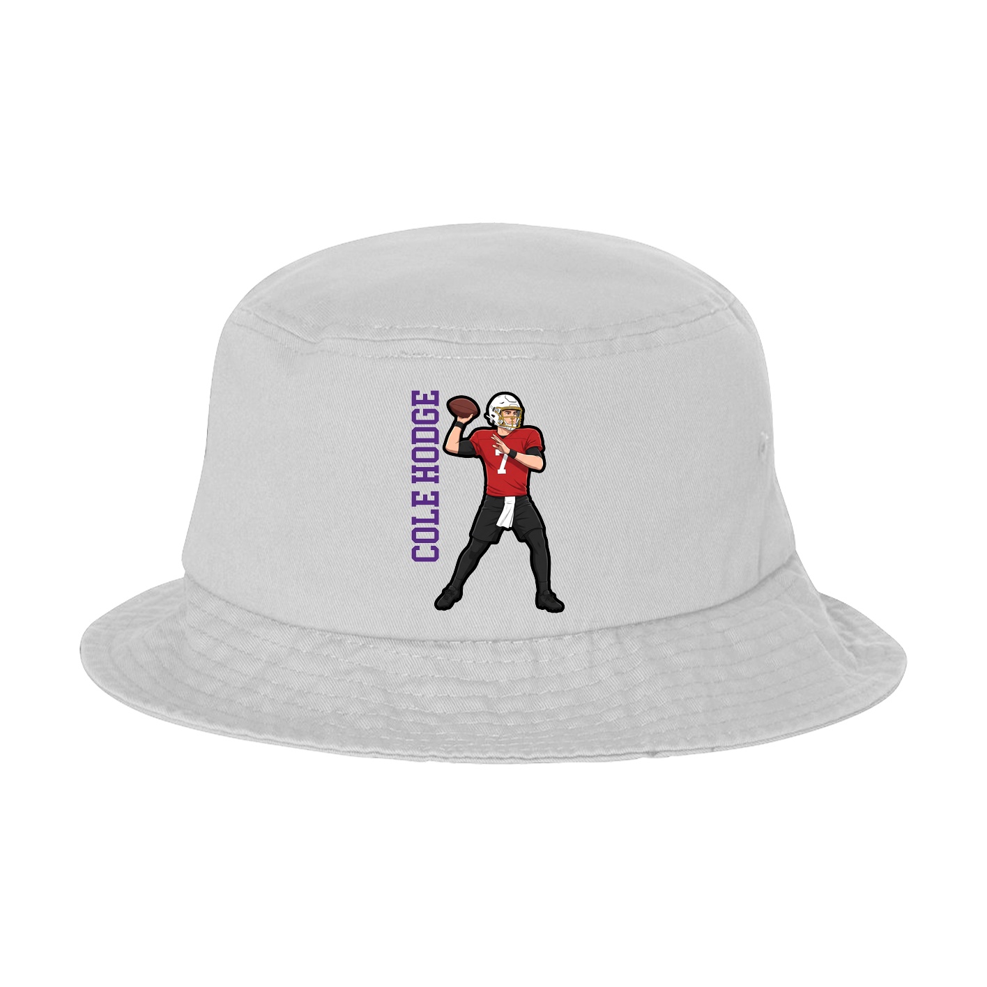 Bucket Cap — Name Vertical in White