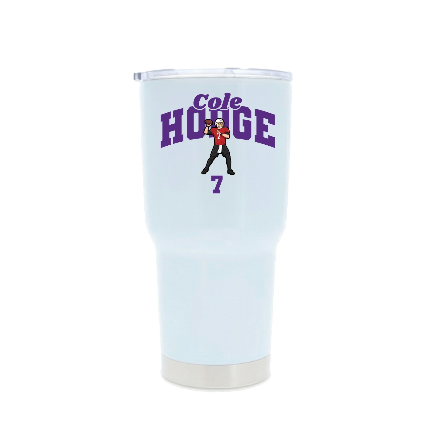 30oz Stainless Steel Tumbler — Signature Arch in White